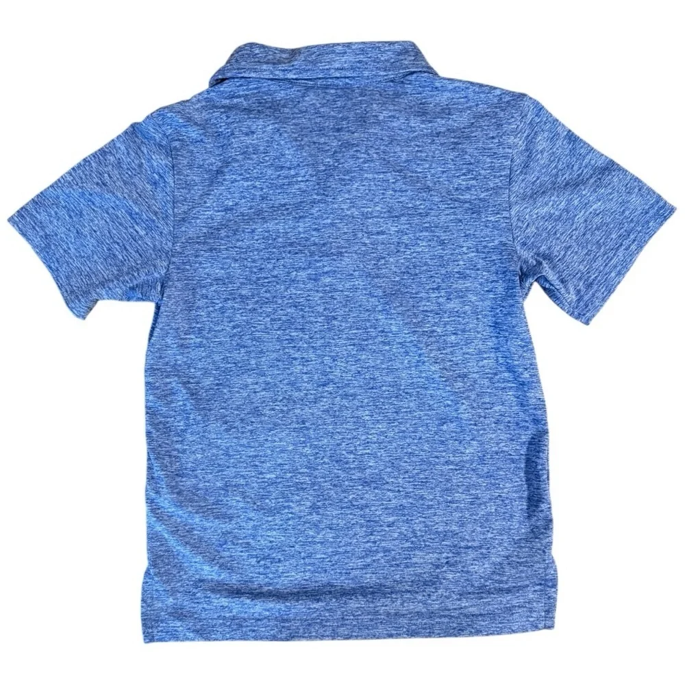 The Children’s Place Boys Blue Heathered Polo Shirt Size 5/6 Short Sleeve